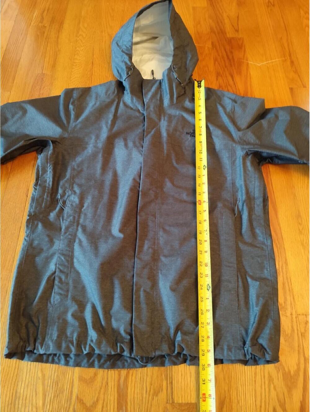 North Face Venture 2 Full Zip Hooded Rain Jacket Dark Heather Grey Size Large - Picture 8 of 12